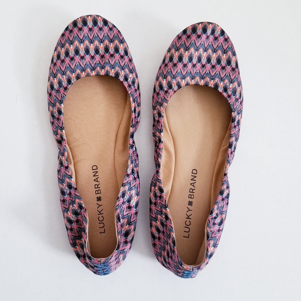 NWOT Lucky Brand Emmie Round Toe Ballet Fl…